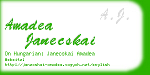 amadea janecskai business card
